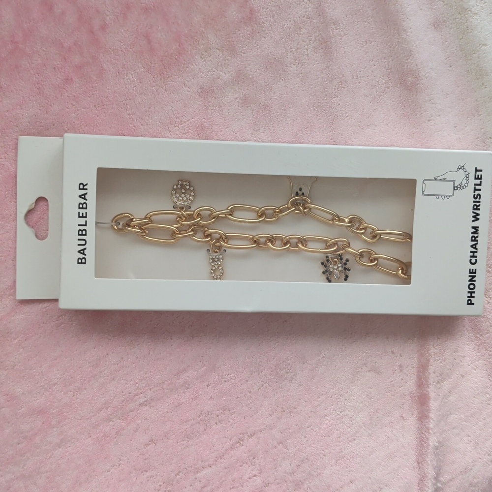Baublebar Phone Charm Wristlet Spooky Bling New